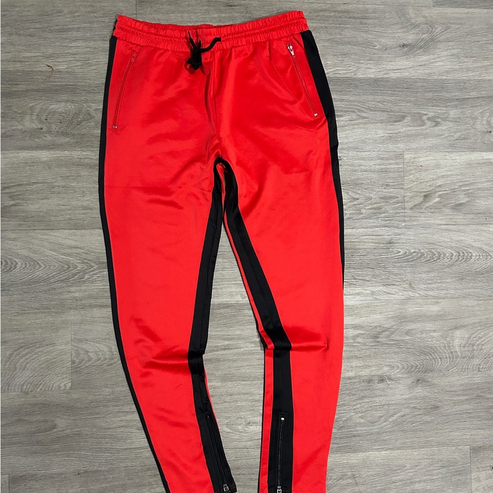 Red and Black Men's Joggers
